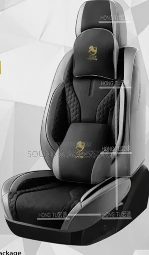 Car 11d Seatcover With Lumbar Pillows (Grey+Black-1215)