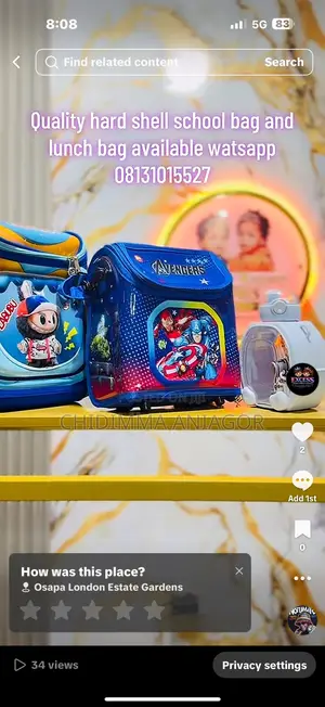 2 In 1 Hard Shell School Bag