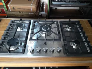 Gs Silver 5 Burners Inbuilt Anti-Rust Stainless Steel Gas Cooker 90cm