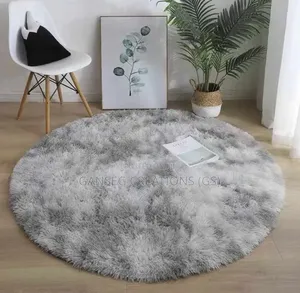Premium Round Fluffy Shaggy Center Rug (160x160cm)Luxury Circle Carpet