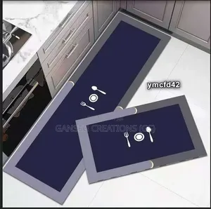 Anti-Slip Water Absorbent Kitchen Runner Mat Set (50x60 + 50x180cm)