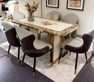 Brand New Marble 6-Seater Dining Set