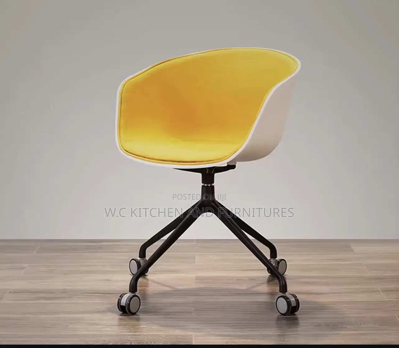 Modern Visitor Chair With Wheels.