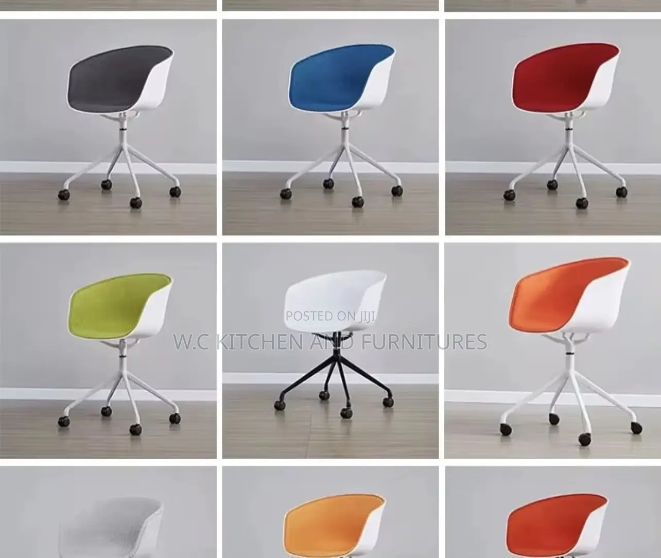 Modern Visitor Chair With Wheels.