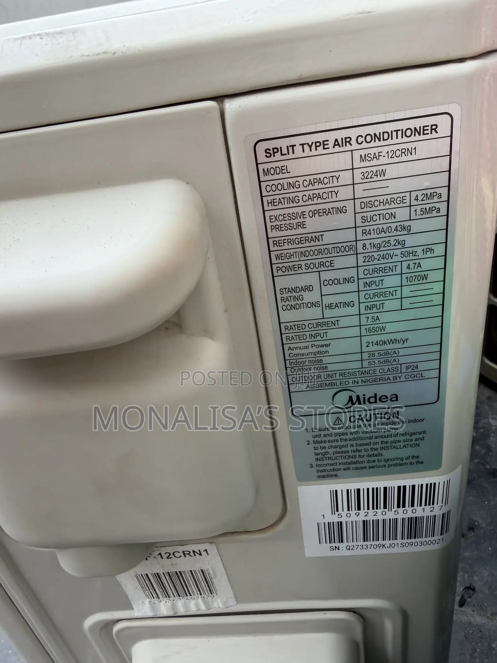 Midea 1.5 Hp Split Air Conditioner