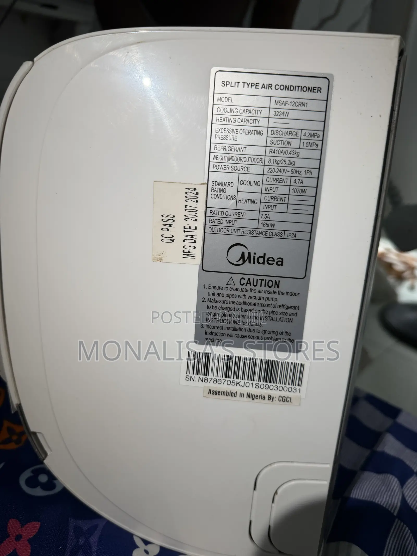Midea 1.5 Hp Split Air Conditioner