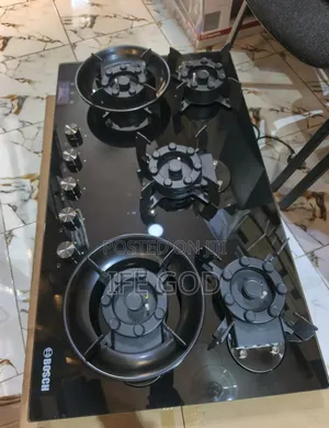 Bosch Built-in 90cm Flips Up With Led Digital Display Timer Gas Hob