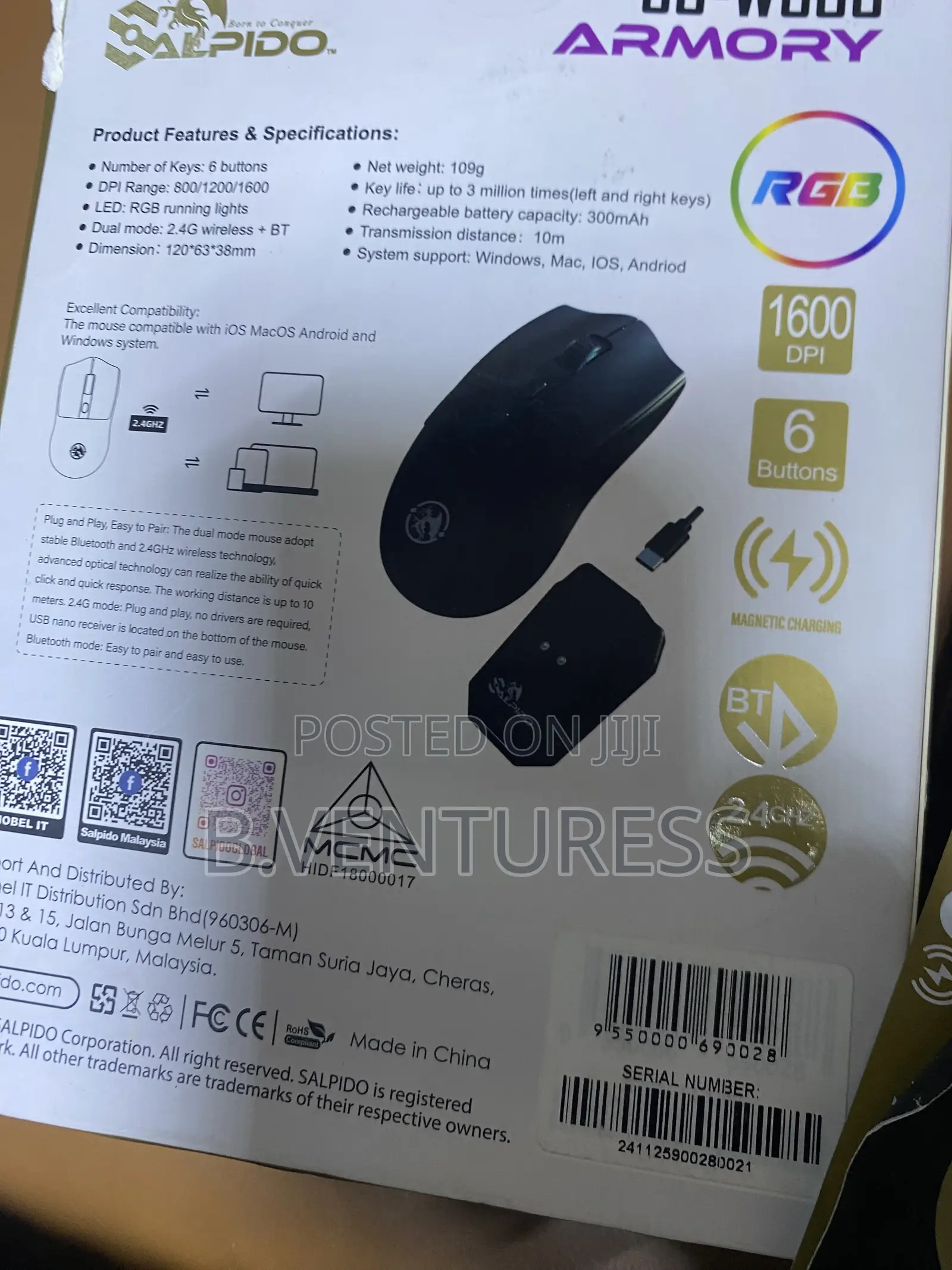 Salpido Sg-W606 Armory Wireless Gaming Mouse