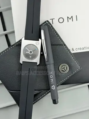 Tomi Rubber Watch + Classic Wallet + Sleek Pen + Box_