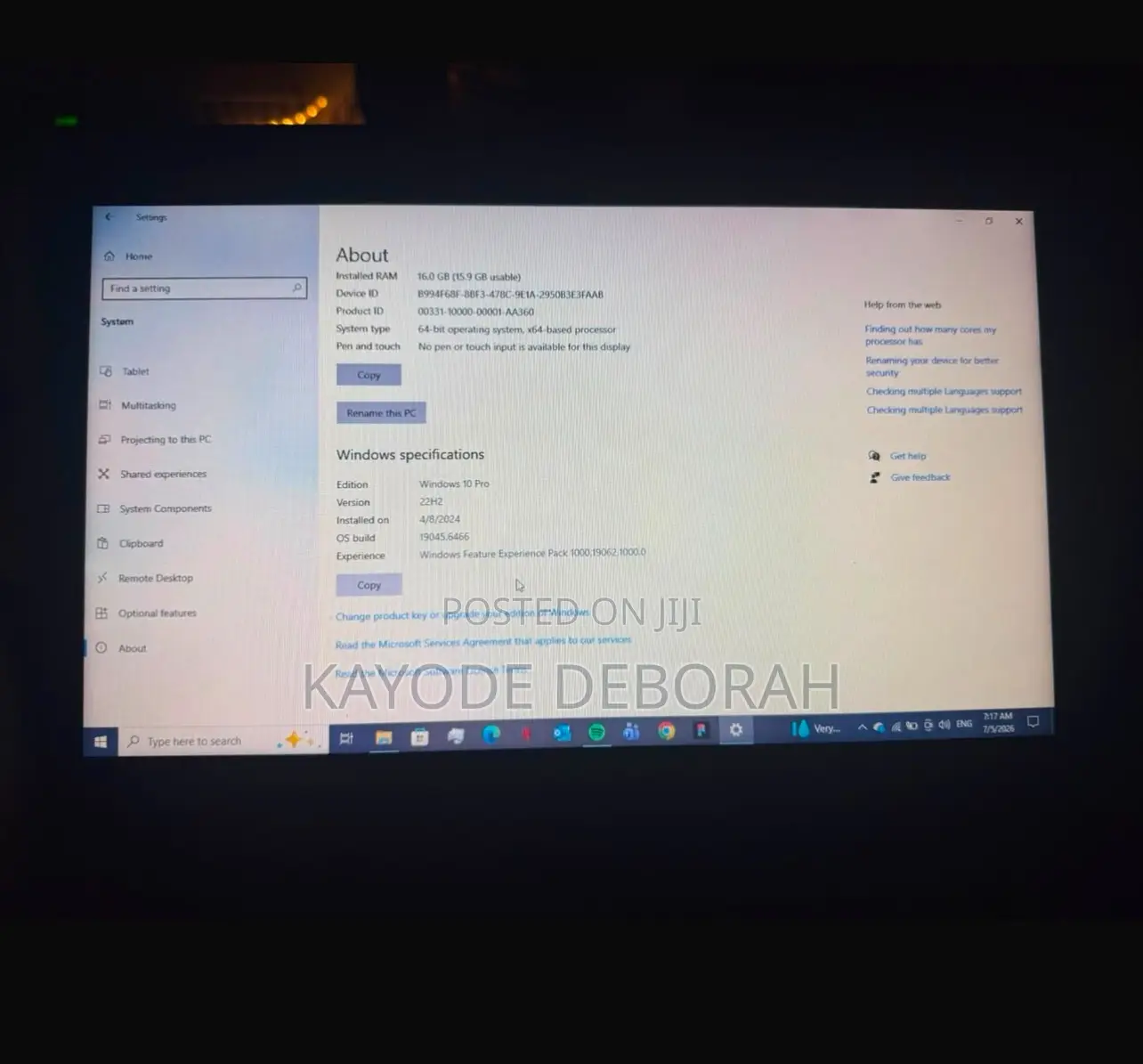 Laptop Razer Blade 16GB Intel Core i7 SSD 1T