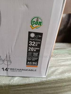 14 Inches Table Solar Fan