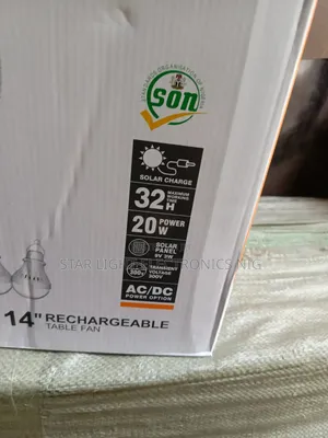 14 Inches Table Solar Fan