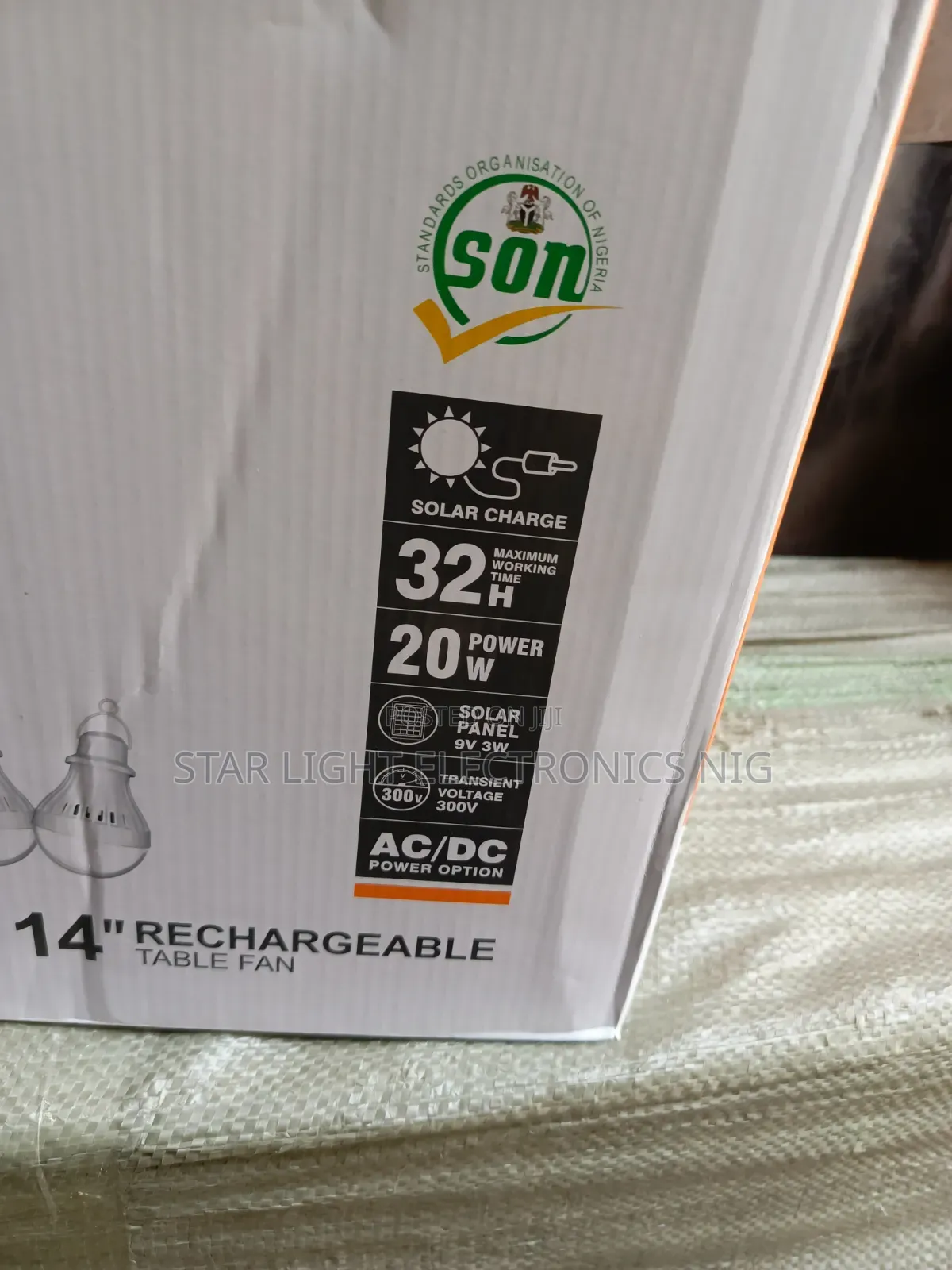 14 Inches Table Solar Fan