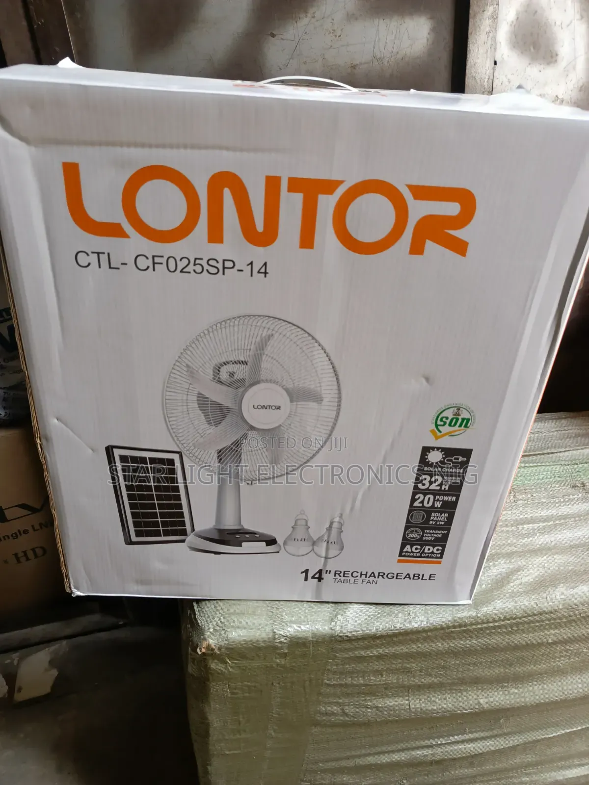 14 Inches Table Solar Fan