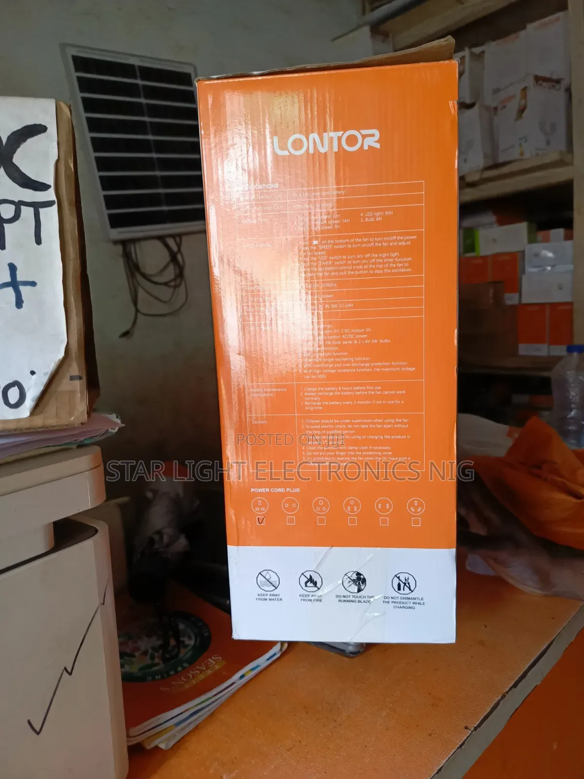 14 Inches Table Solar Fan