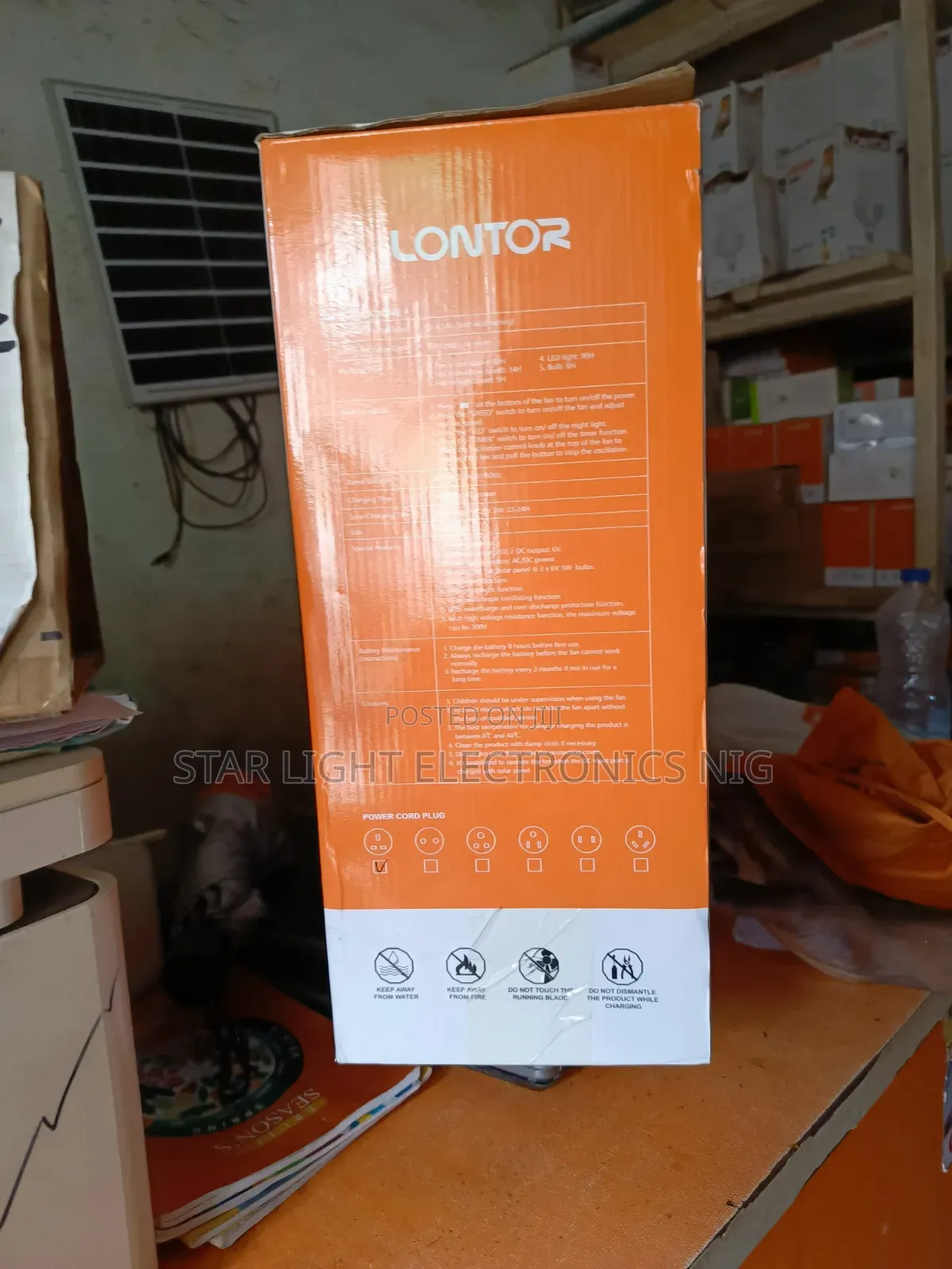 14 Inches Table Solar Fan