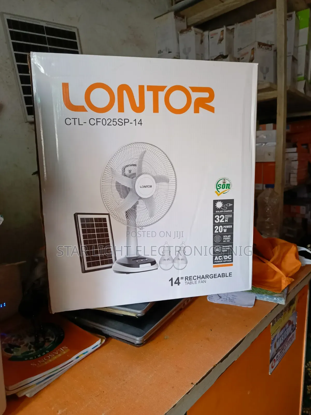 14 Inches Table Solar Fan