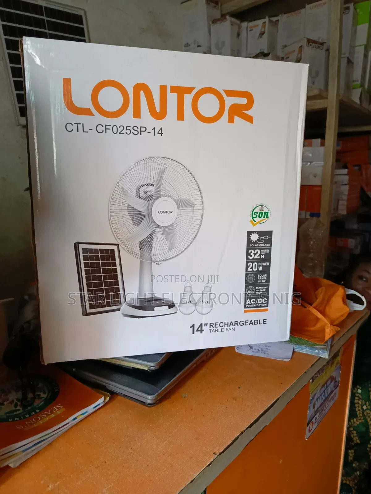 14 Inches Table Solar Fan