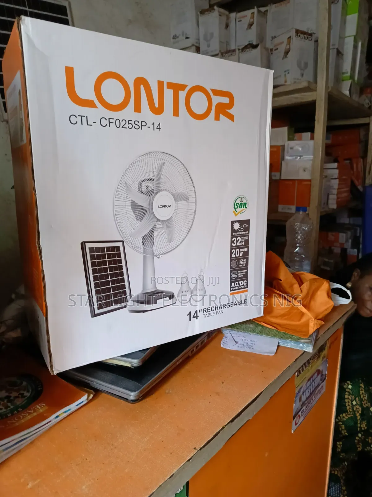 14 Inches Table Solar Fan