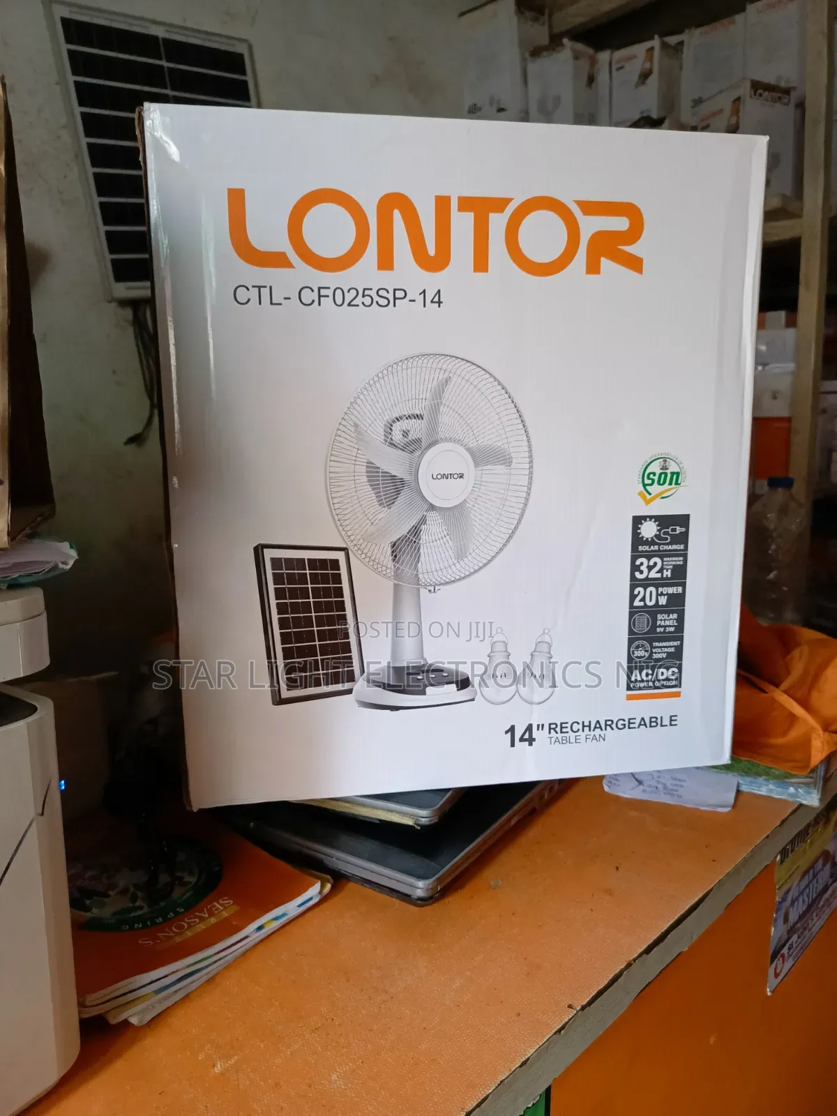 14 Inches Table Solar Fan