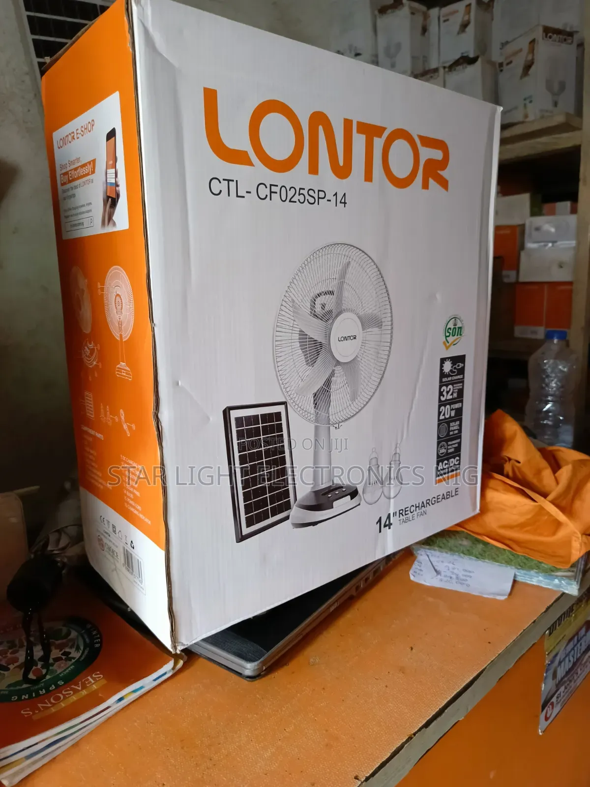 14 Inches Table Solar Fan