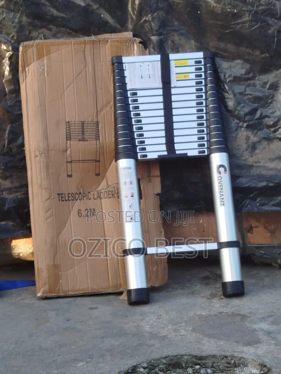 6.2-Meter Aluminum Telescopic Ladder.