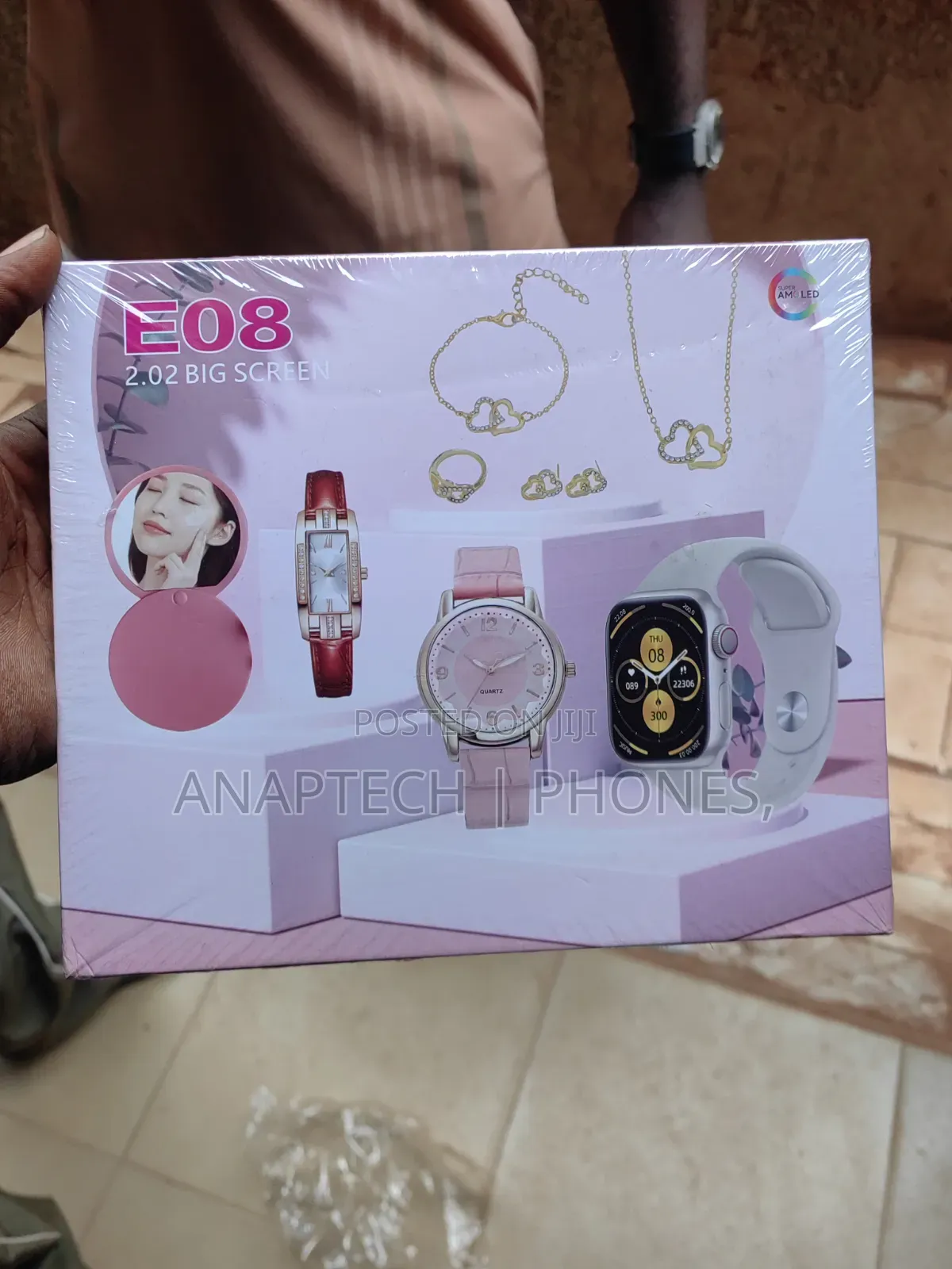 E08 2.02 Big Screen,Include Smartwatch Band Charging Cable and User Ma