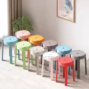 Round Bar Foot Stool Mobile Round Portable Household