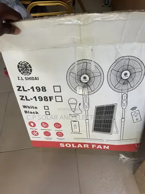 Z.L Solar Rechargeable Fan 18’Inchs