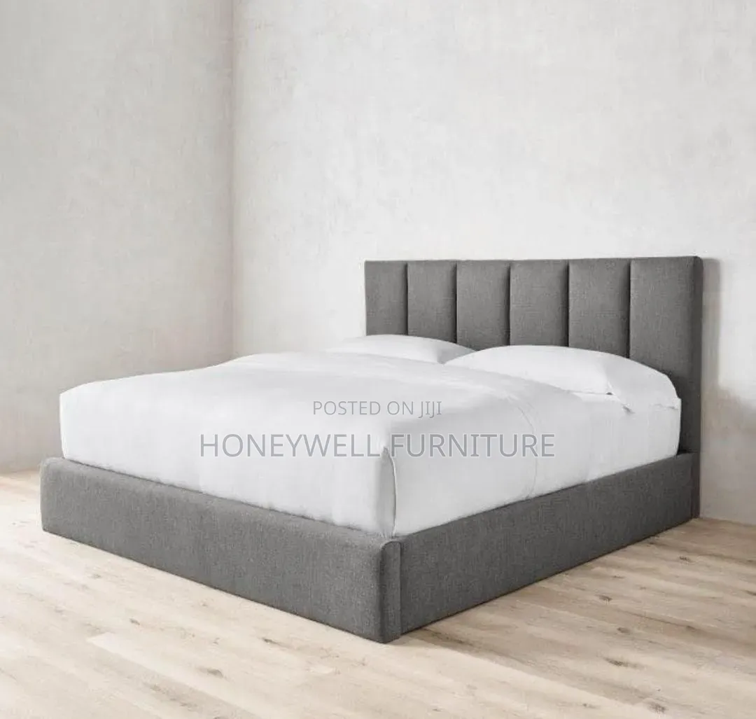 Gray Color Fabric Bedframe