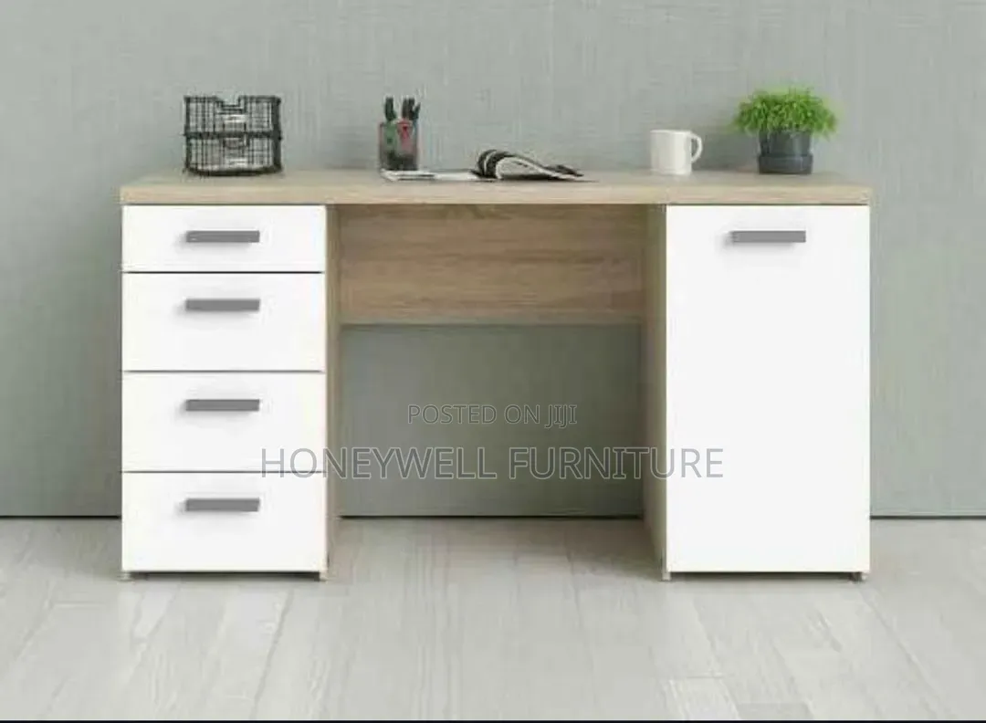 White and Brown Study Table
