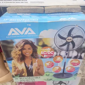 Ava Solar Recharble Fan 18" With 20wath Solar Panel