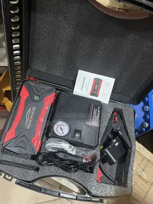Portable Car Jump Starter With Air Compressor Power Bank