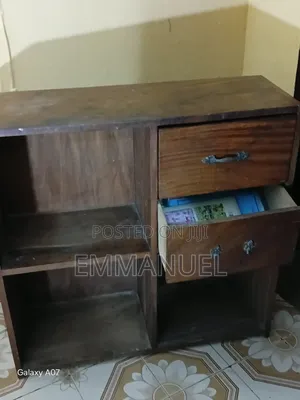 Wooden Shelf With Drawers