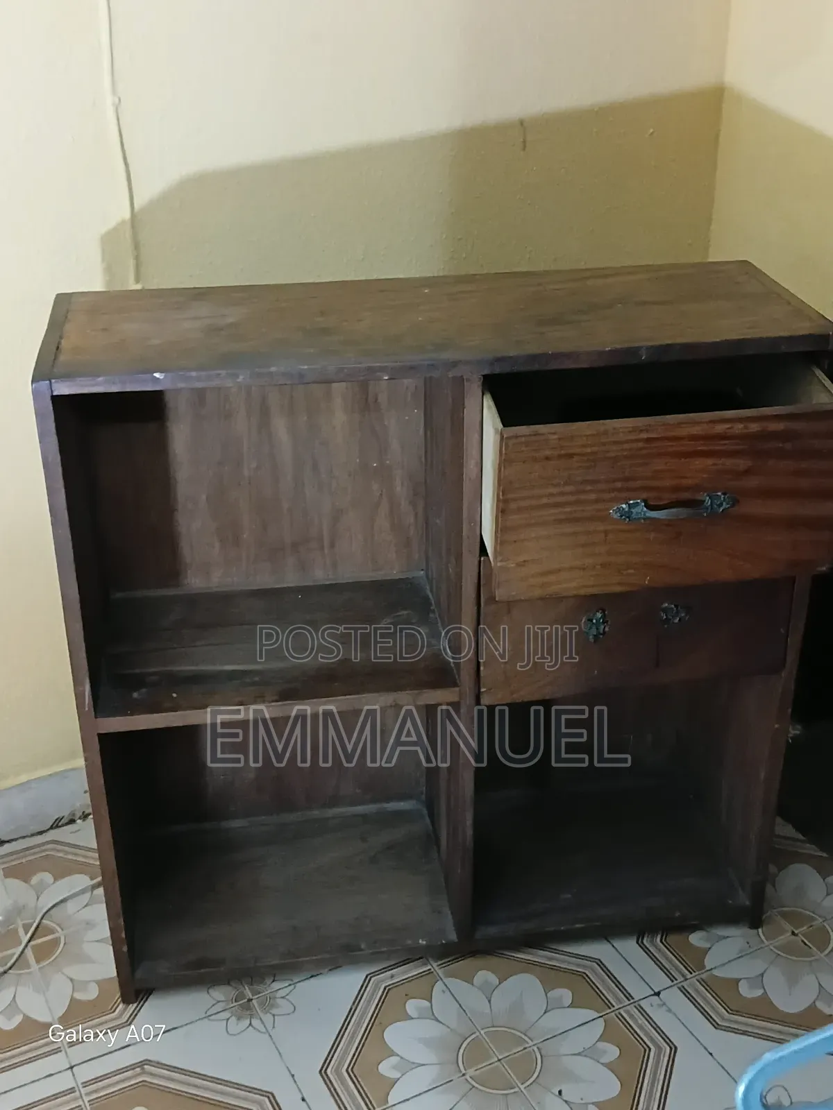 Wooden Shelf With Drawers