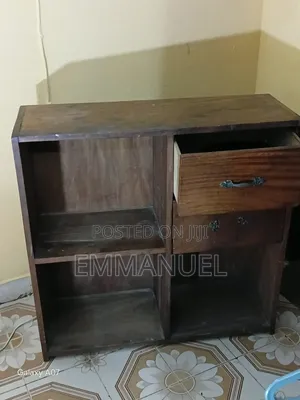 Wooden Shelf With Drawers