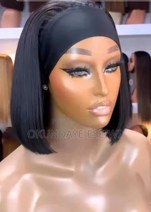 Human Hair Band Wig 10 Inches
