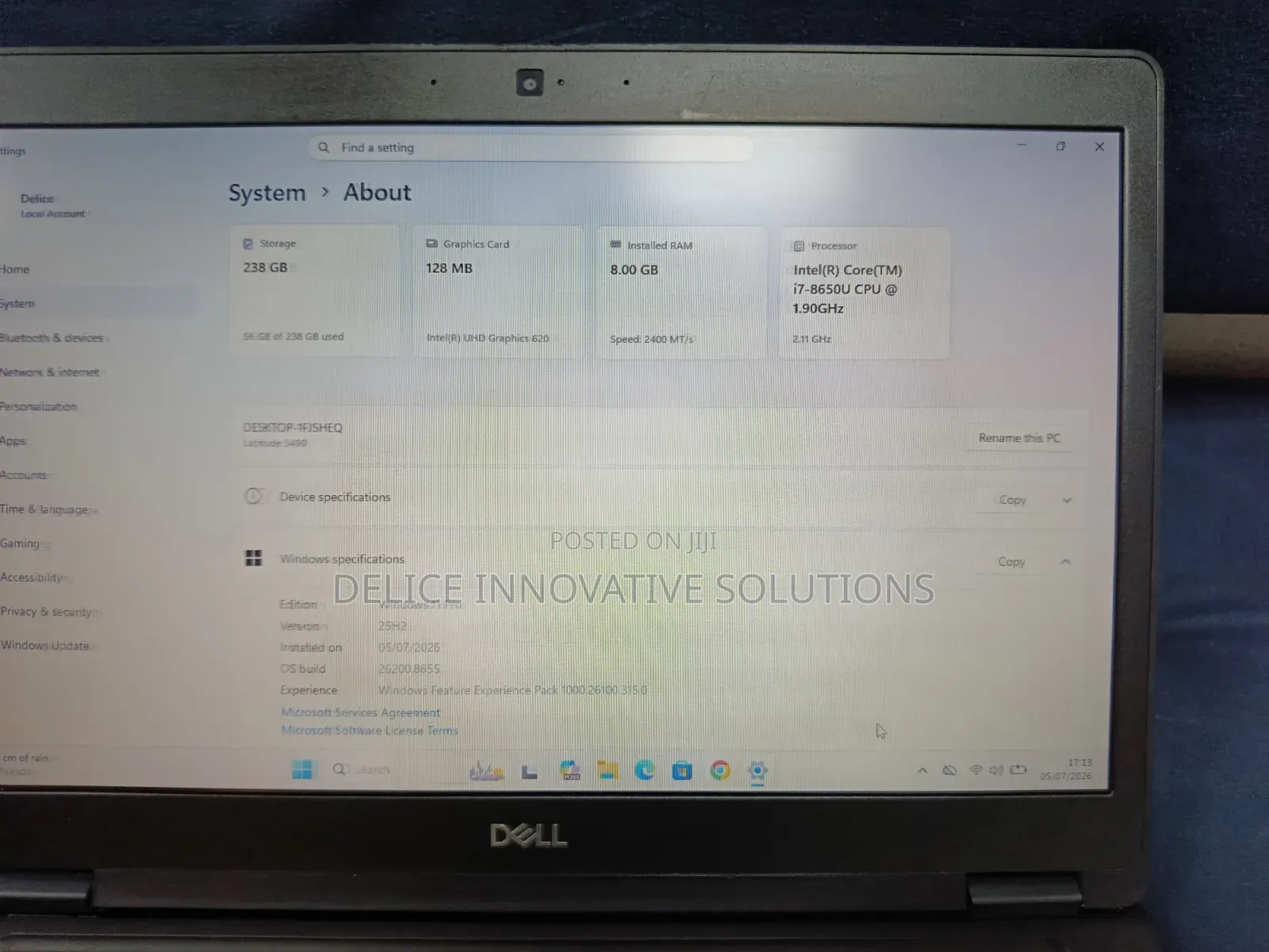 Laptop Dell Latitude 5490 8GB Intel Core i7 SSD 256GB
