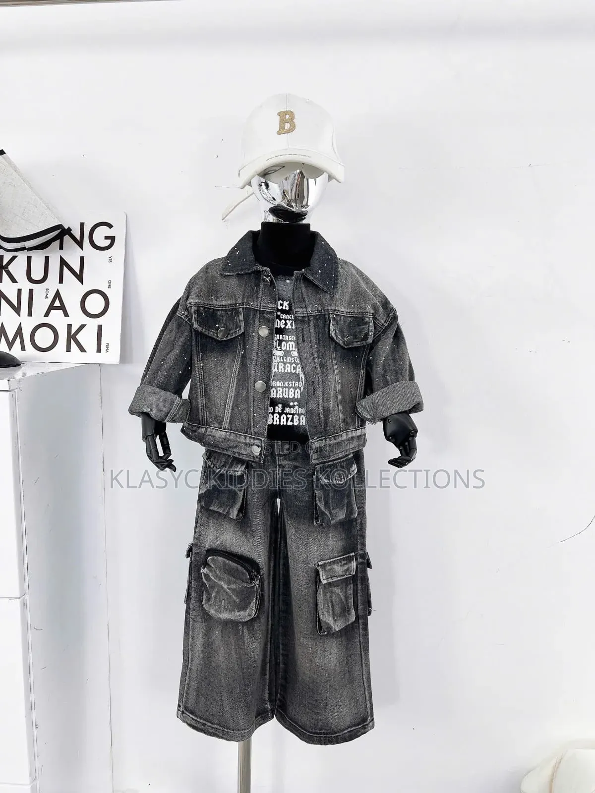 Boys 3pc Stone Jean Set