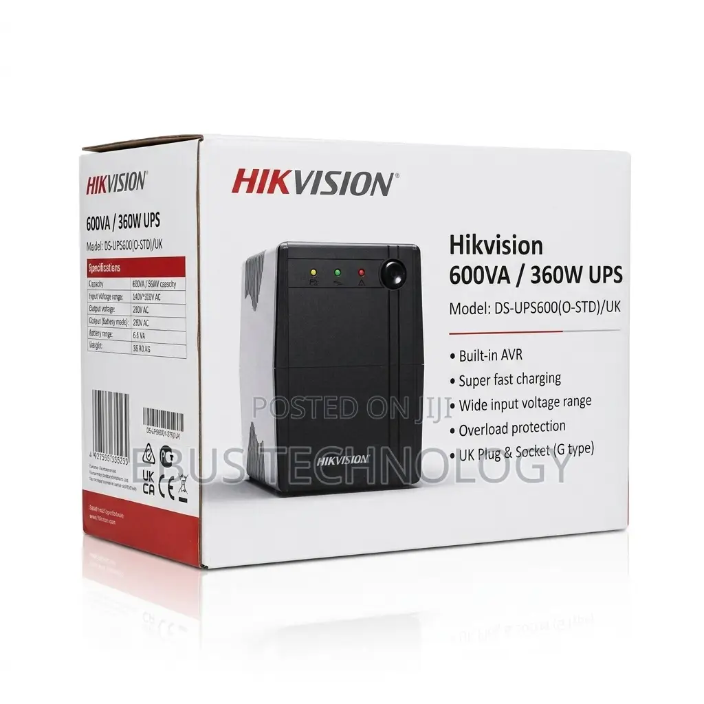 Hikvision 600va / 360w Ups – Ds-Ups600(O-Std)/Uk