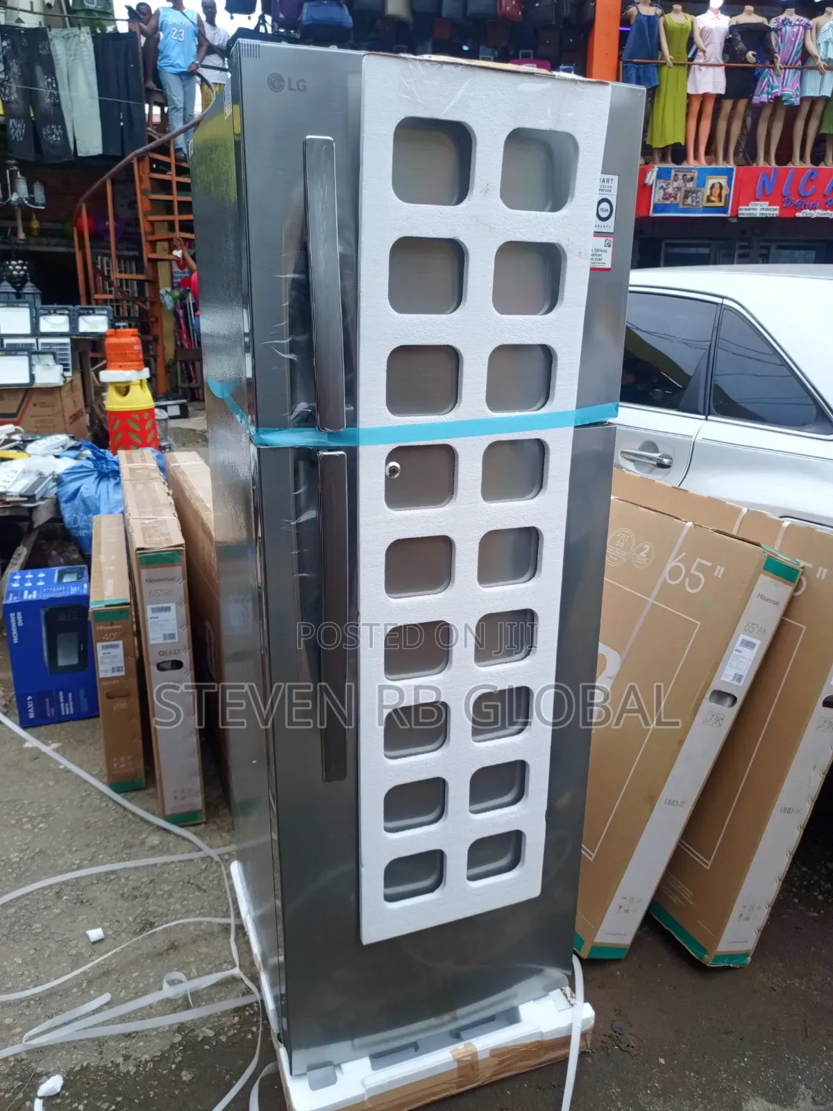Lg 308l Double Door Top Mount Refrigerator | Ref 322 RLBN (Silver)