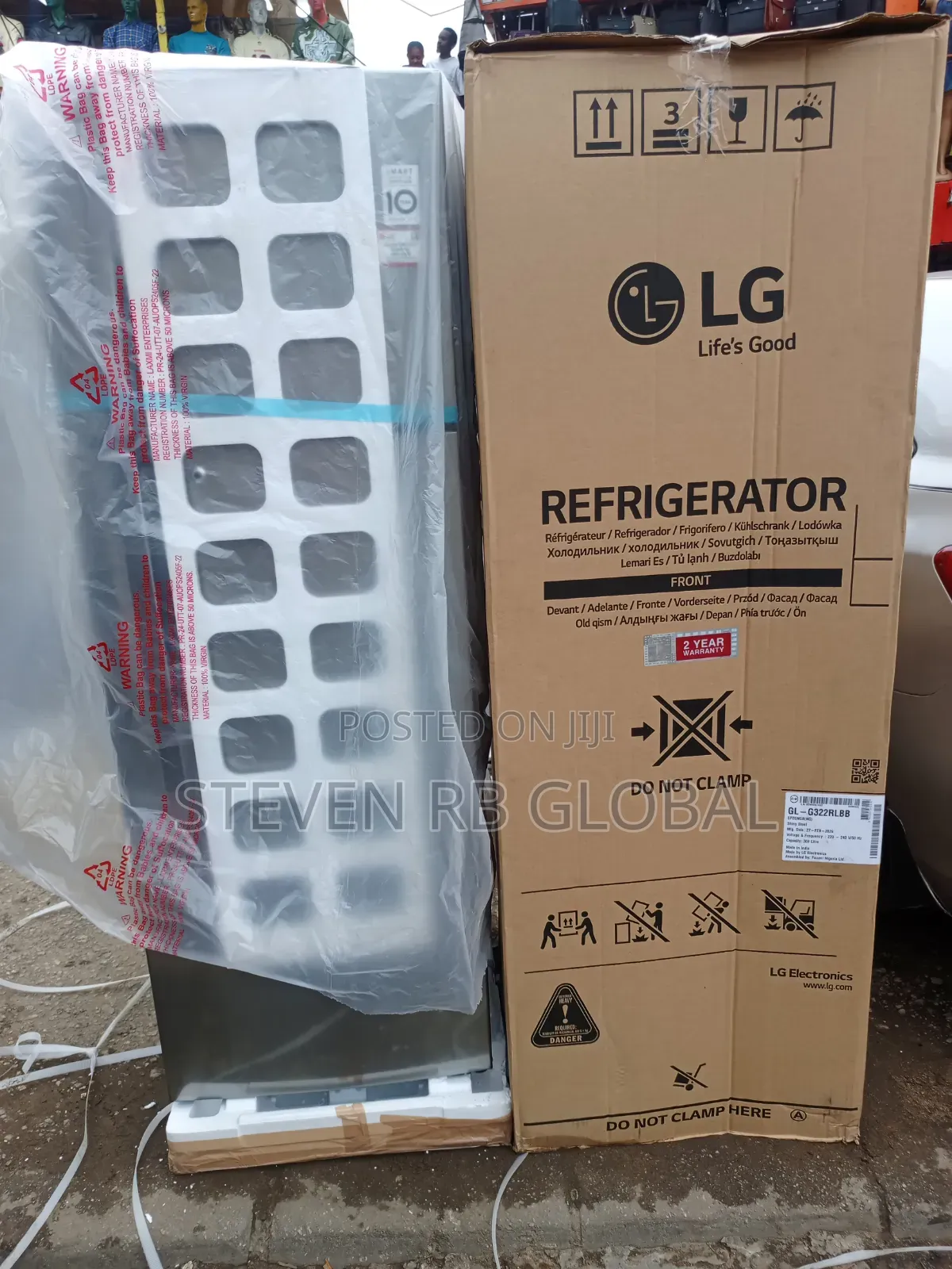 Lg 308l Double Door Top Mount Refrigerator | Ref 322 RLBN (Silver)