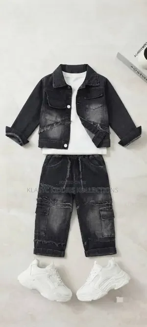Luxury Black Jean on Jean 3pc Set