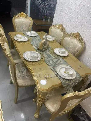 Modern 6-seater Dining Table Set With Stylish Chairs