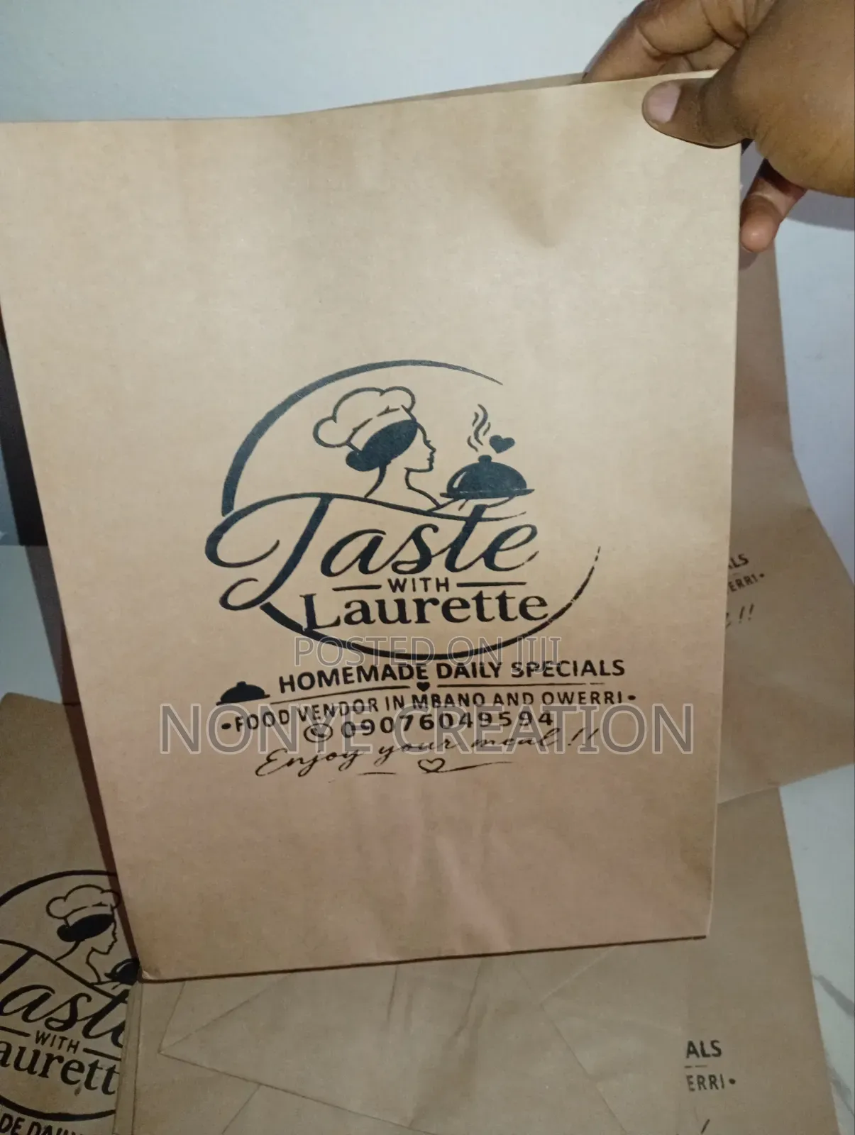 No Handle Craft Customized Paper Bag