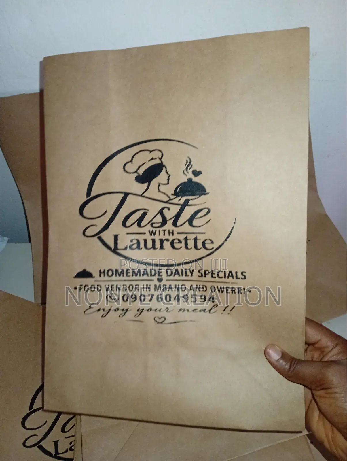 No Handle Craft Customized Paper Bag