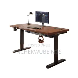 Solid Wood Electric Lift Game Desk