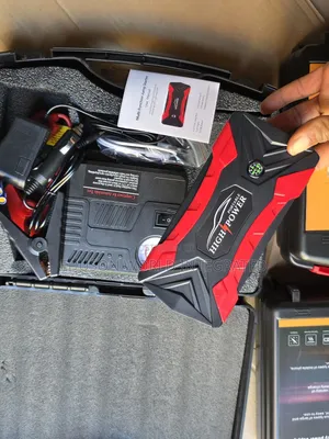 Jump Start With Tyre Pumping Machine