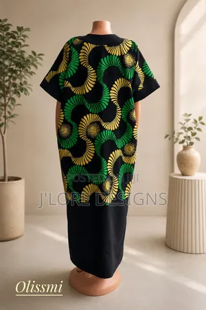 Ankara/Crepe Bubu Gown
