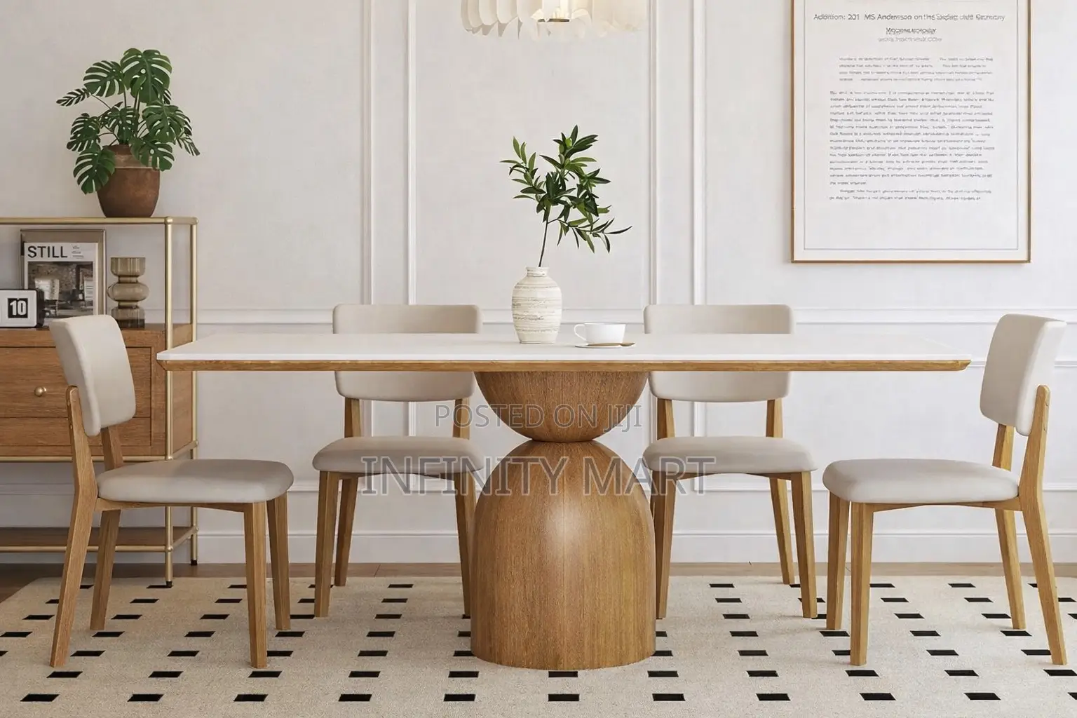 Serene Oak 6 Seater Dining Table